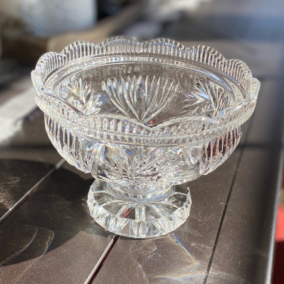 Lausitzer German Leaded Glass Pedestal Bowl - Picture 4 of 4